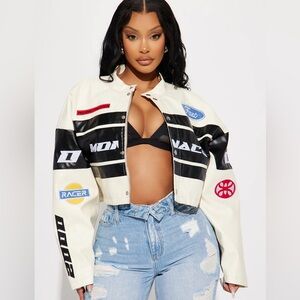 Monaco Cropped Jacket - Ivory/combo